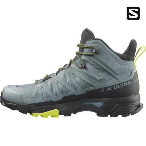 Turquoise Salomon X Ultra 4 Mid GTX Men's Hiking Boots | IE VJ9857